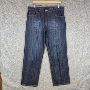 Vintage Levis 577 Low Rise Loose Fit Jeans Womens 14 (34x32) Y2K Dark Wash